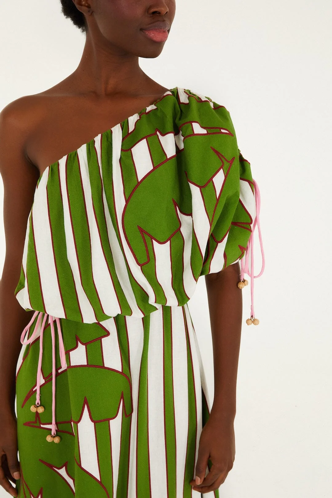 Off-White One-Shoulder Midi Dress - Image 2