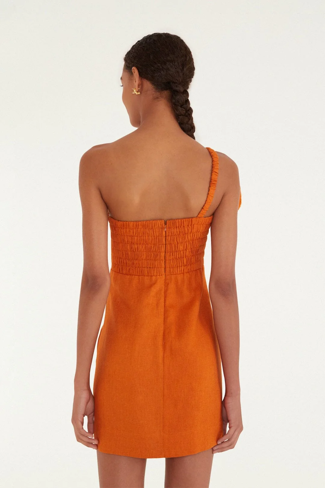 Orange Flower Mini Dress - Image 3