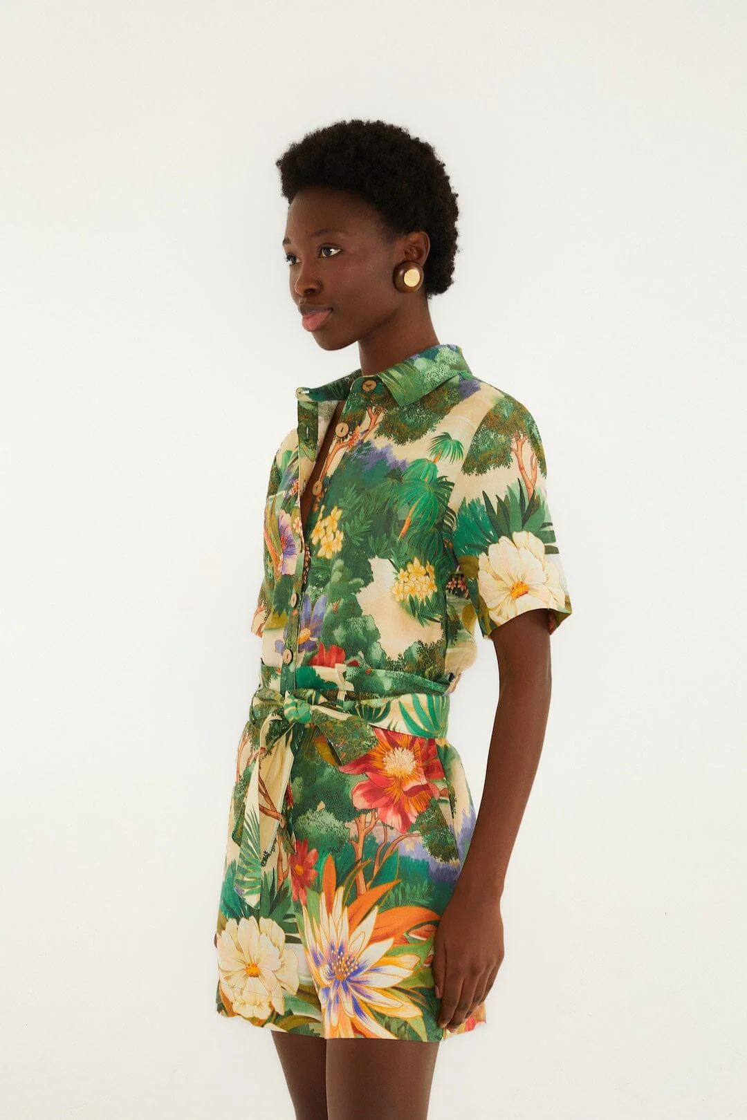Multicolor Oriental Garden Romper - Image 5