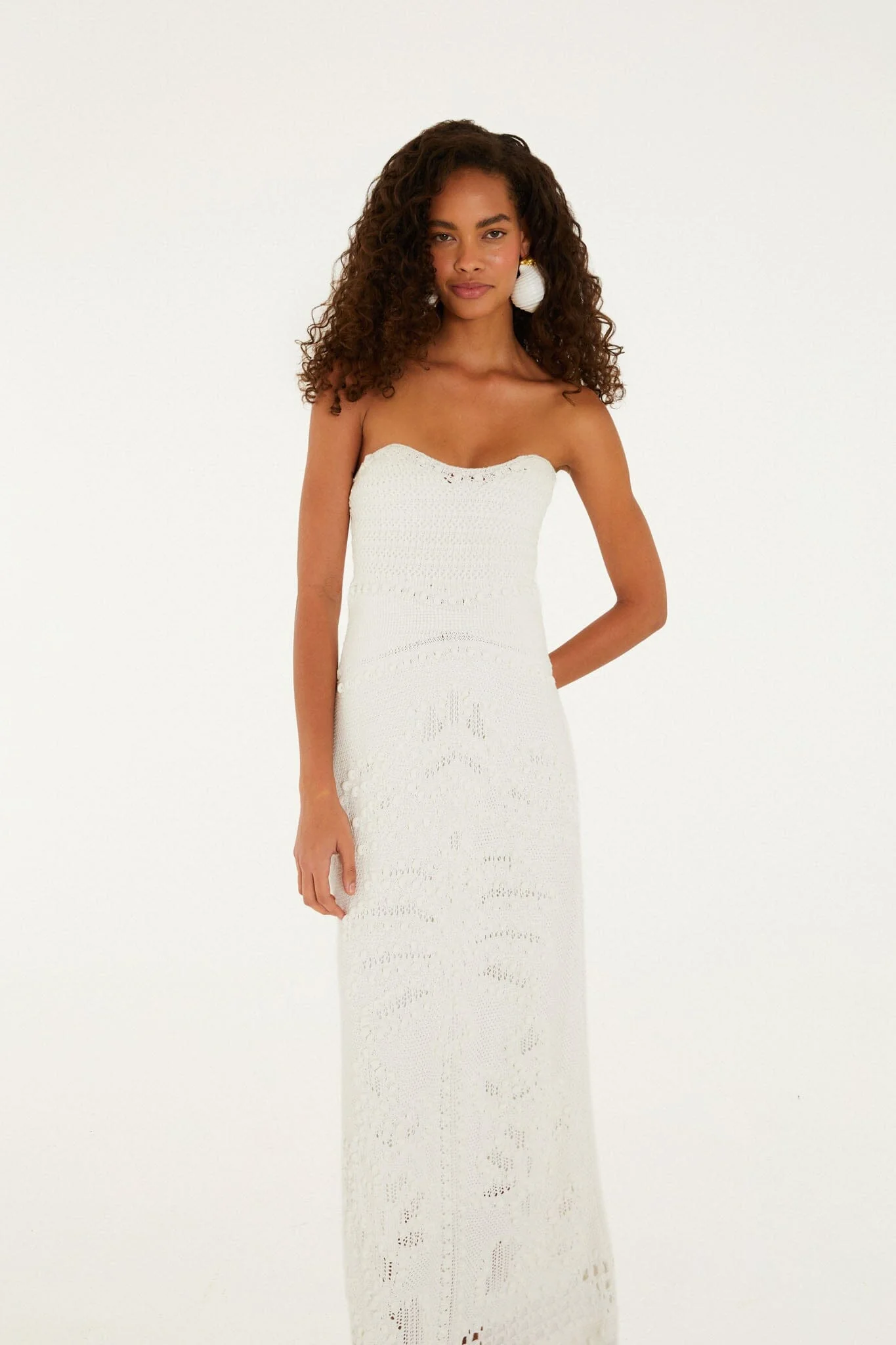 Off-White Palm Tree Knit Midi Dress - Image 4