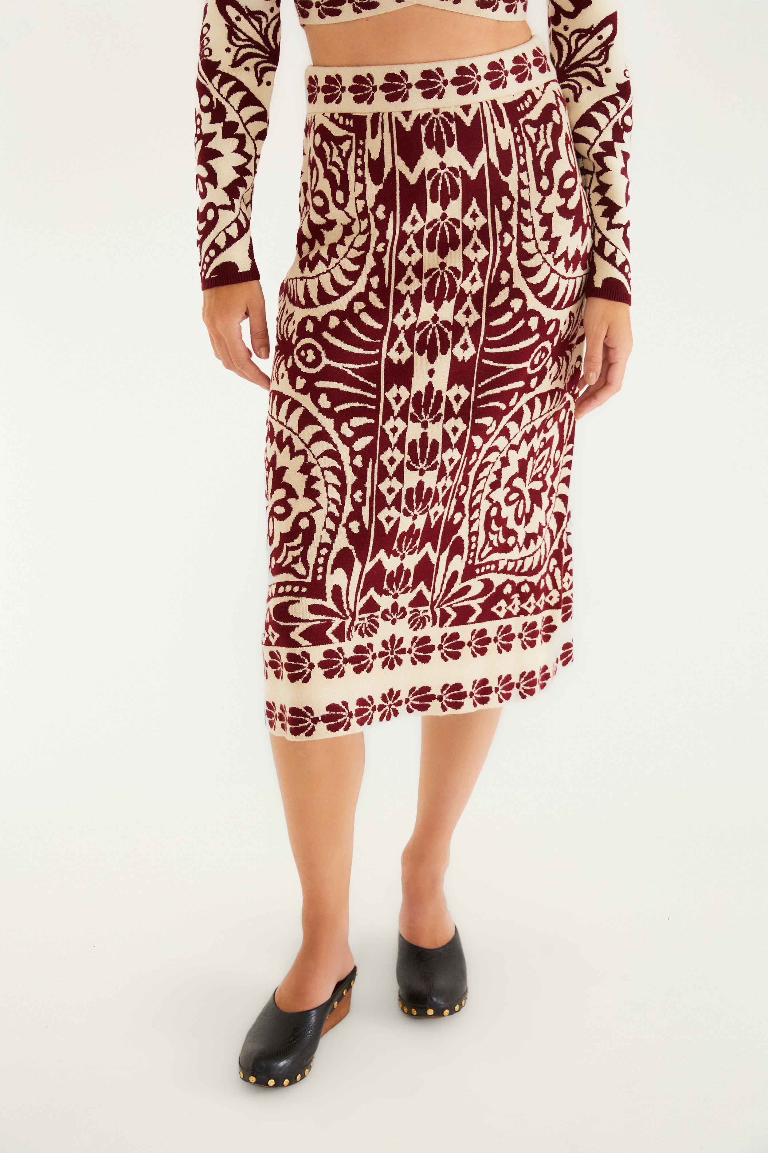Pineapple Love Knit Midi Skirt - Image 2