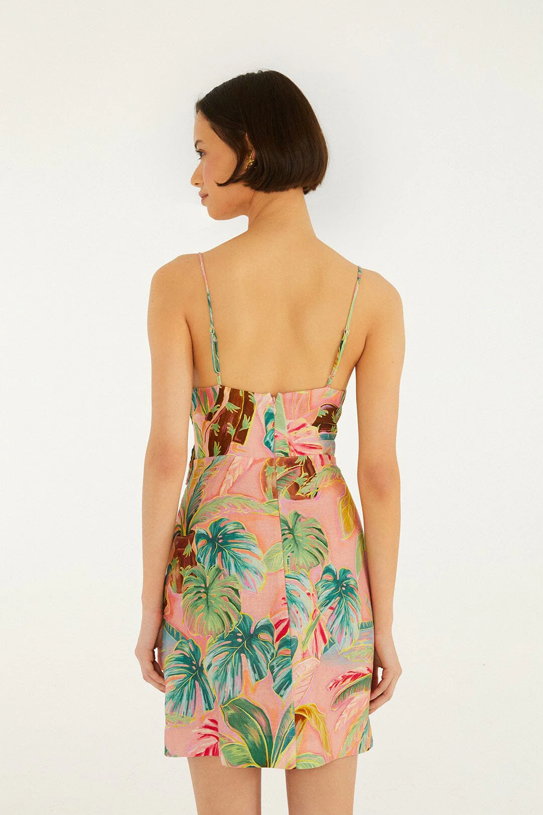 Soft Pink Pool Time 3d Flowers Mini Dress - Image 3