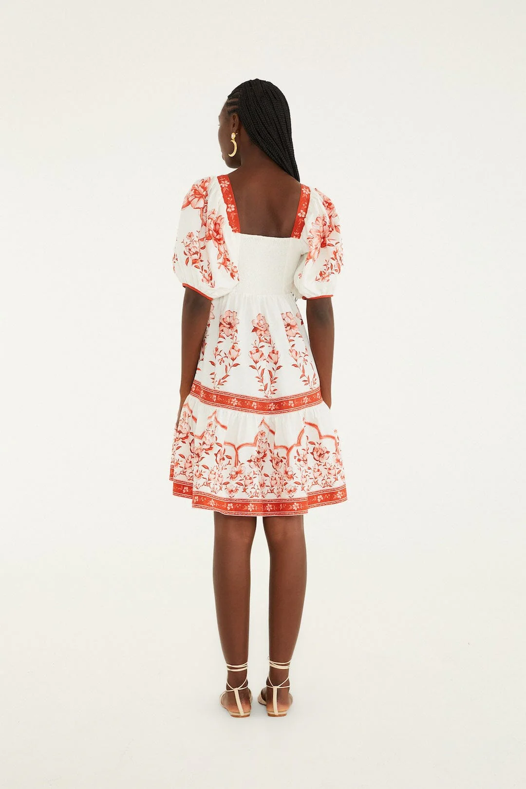 Red Porcelain Garden  Mini Dress - Image 3