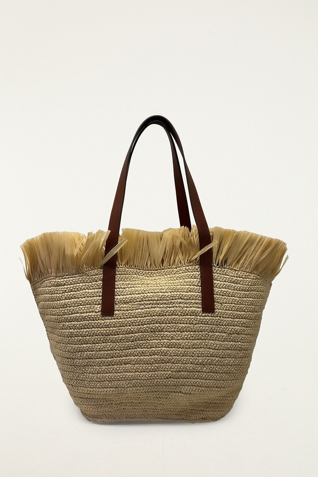 Printed Raffia Basket Bag - Image 3