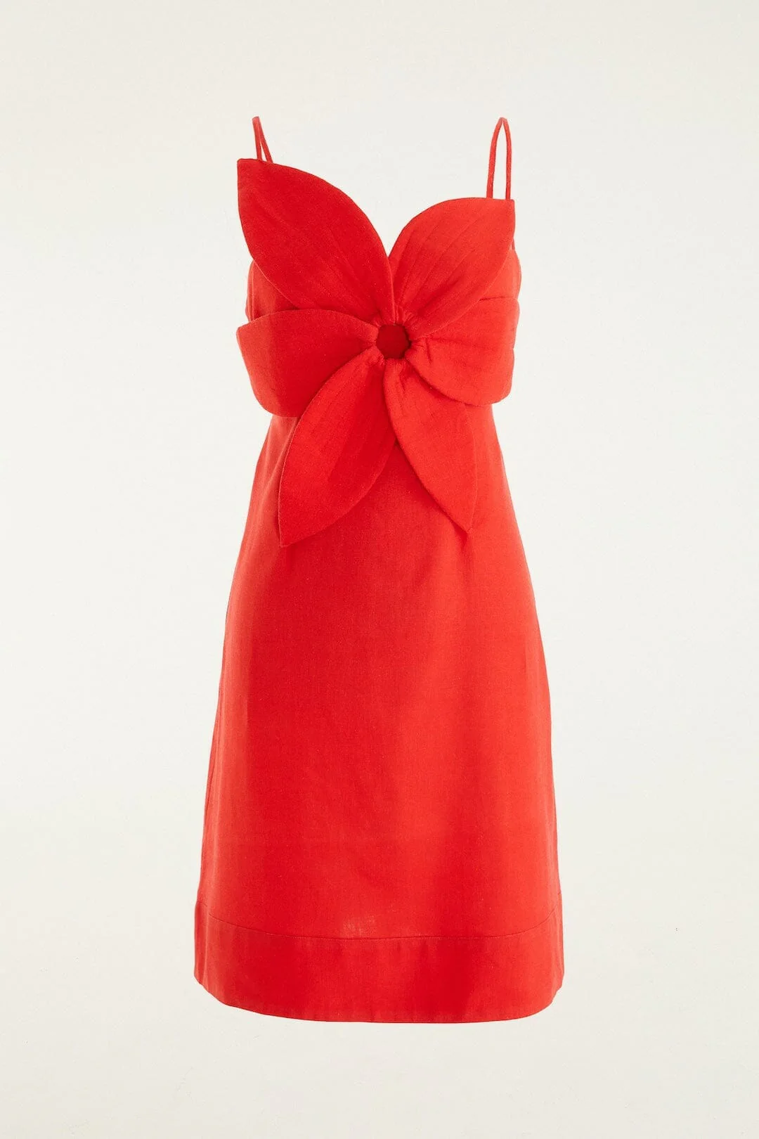 Red 3d Flower Mini Dress - Image 4