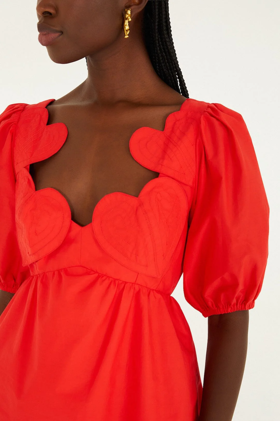 Red Heart Short Sleeve  Blouse - Image 2