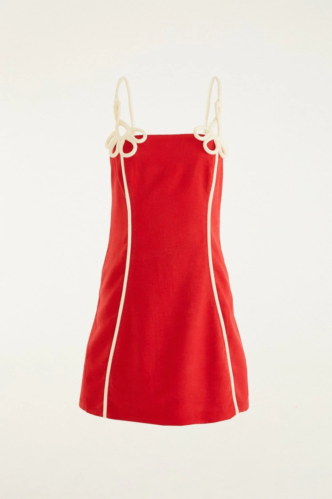 Red 3d Flower Mini Dress - Image 4