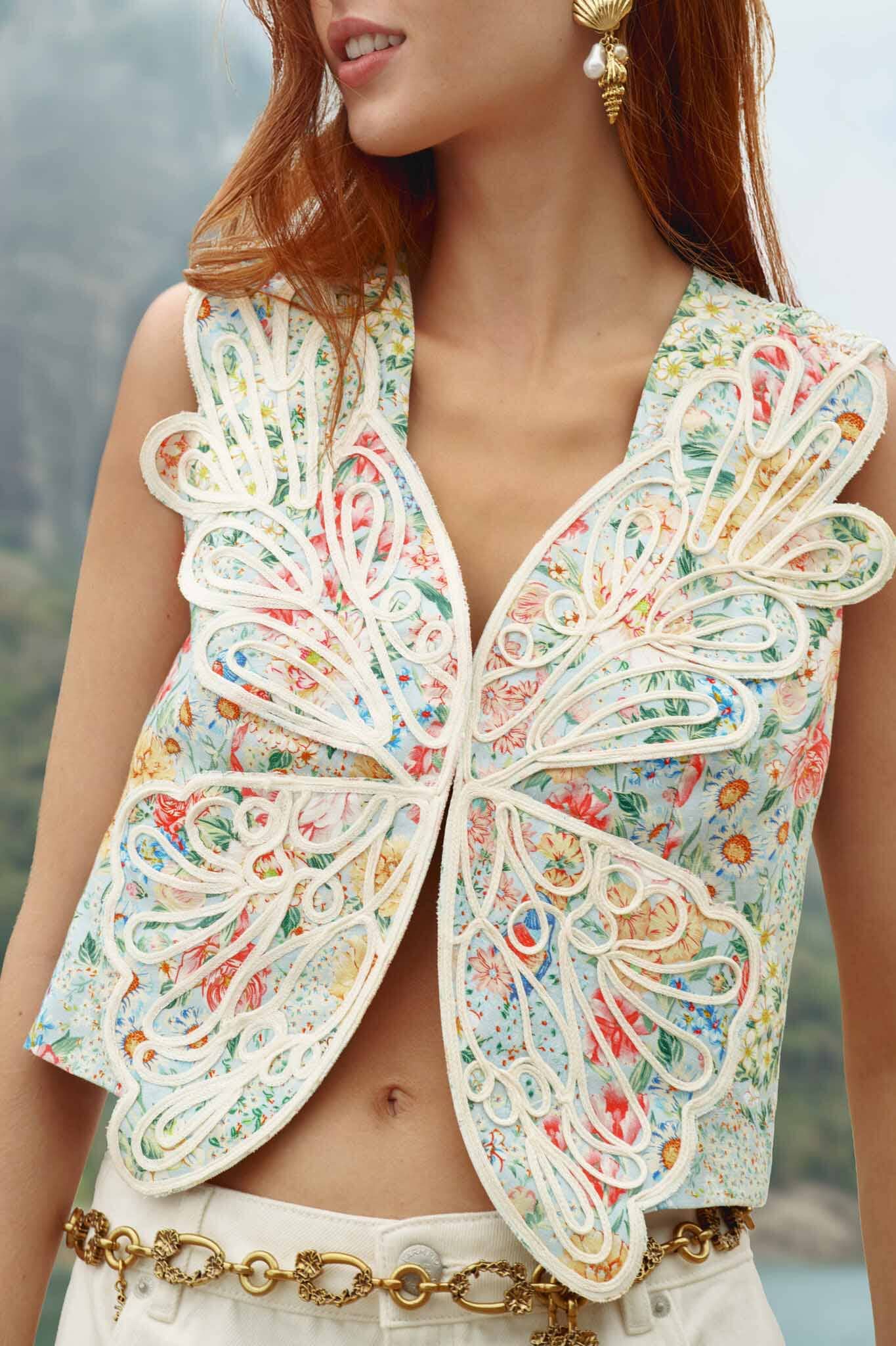 Multicolor Rendeira 3d  Vest - Image 2