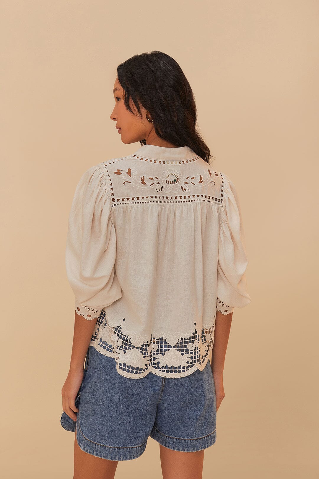 Off-White Romantic Richelieu Blouse - Image 3