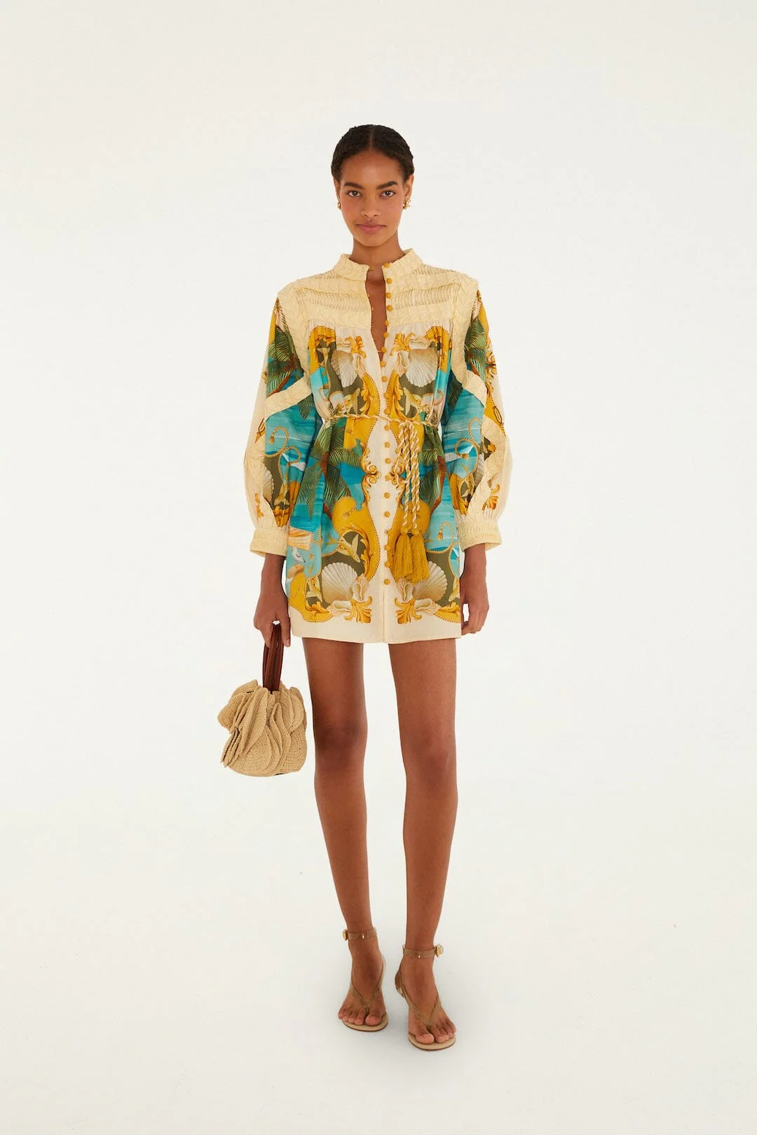 Sand Royal Sea Smocked  Mini Dress - Image 3