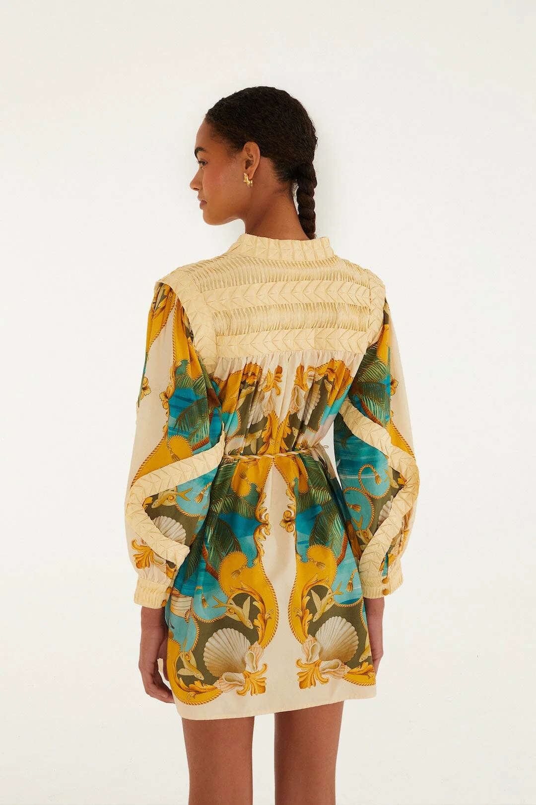 Sand Royal Sea Smocked  Mini Dress - Image 4