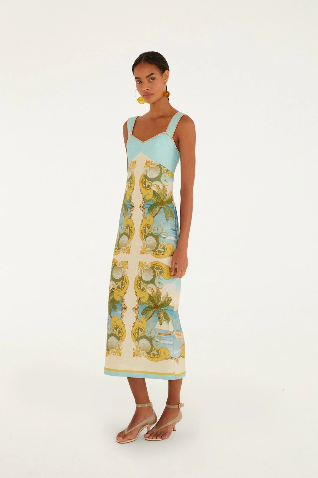 Multicolor Royal Sea Maxi Dress - Image 3