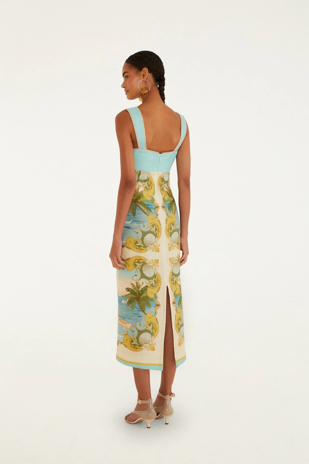 Multicolor Royal Sea Maxi Dress - Image 4
