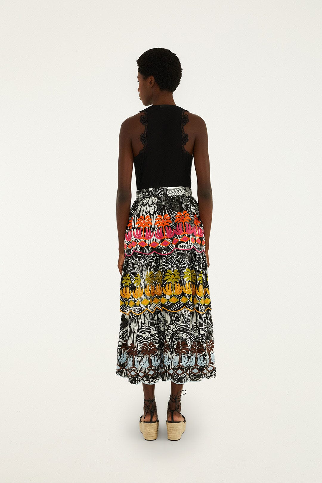 Black Ruta Layered Maxi Skirt - Image 3