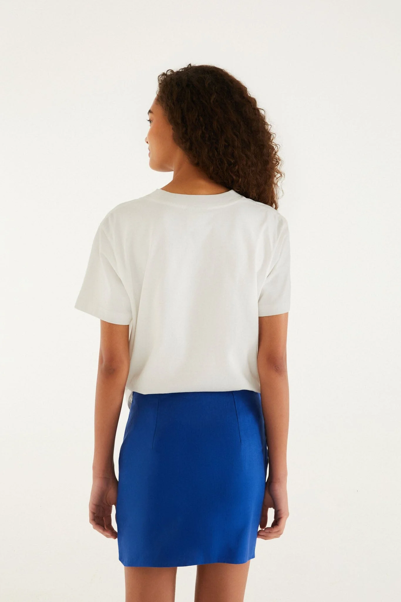 Blue Seahorse Embroidery  Mini Skirt - Image 4