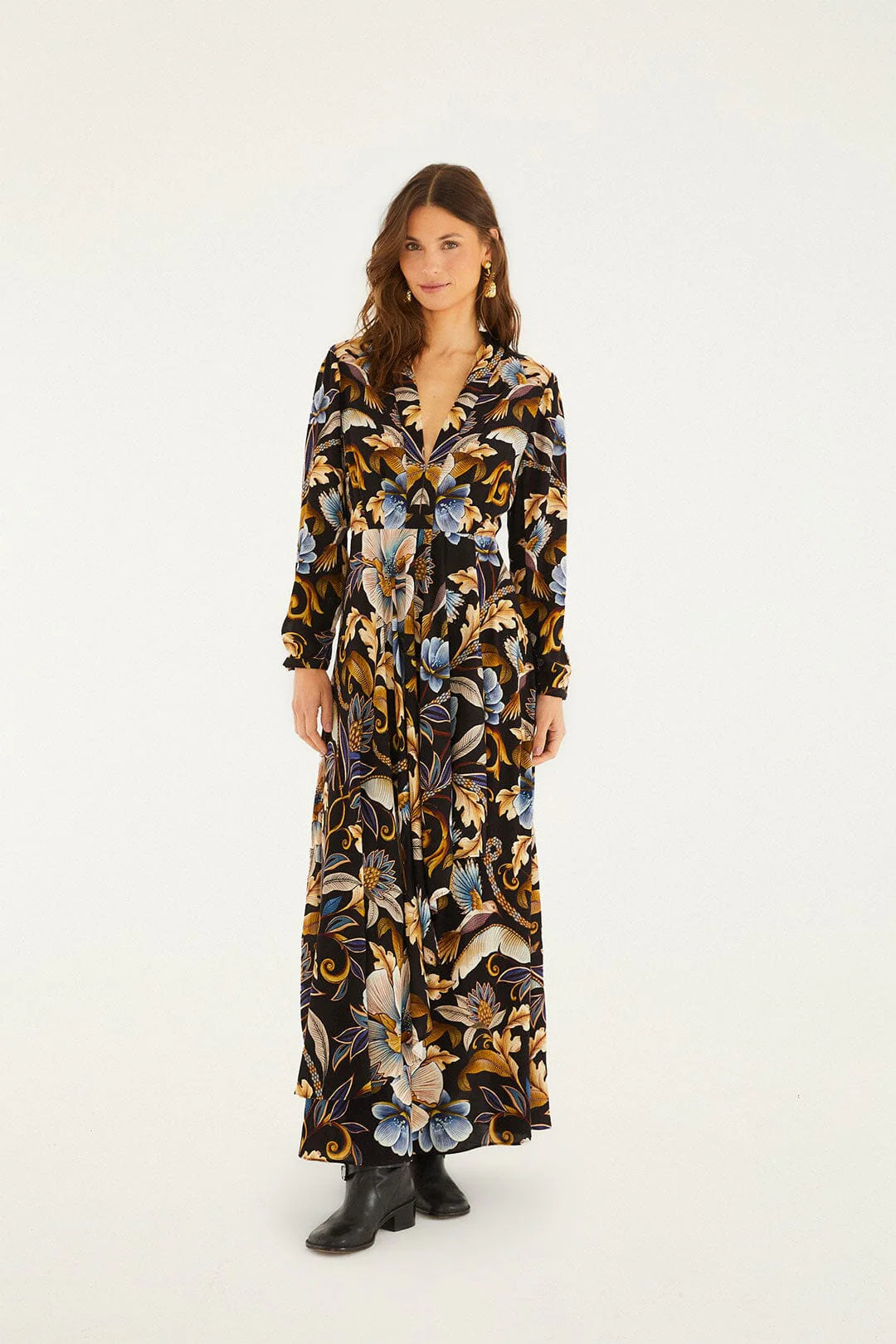 Black Snake Garden  Maxi Dress