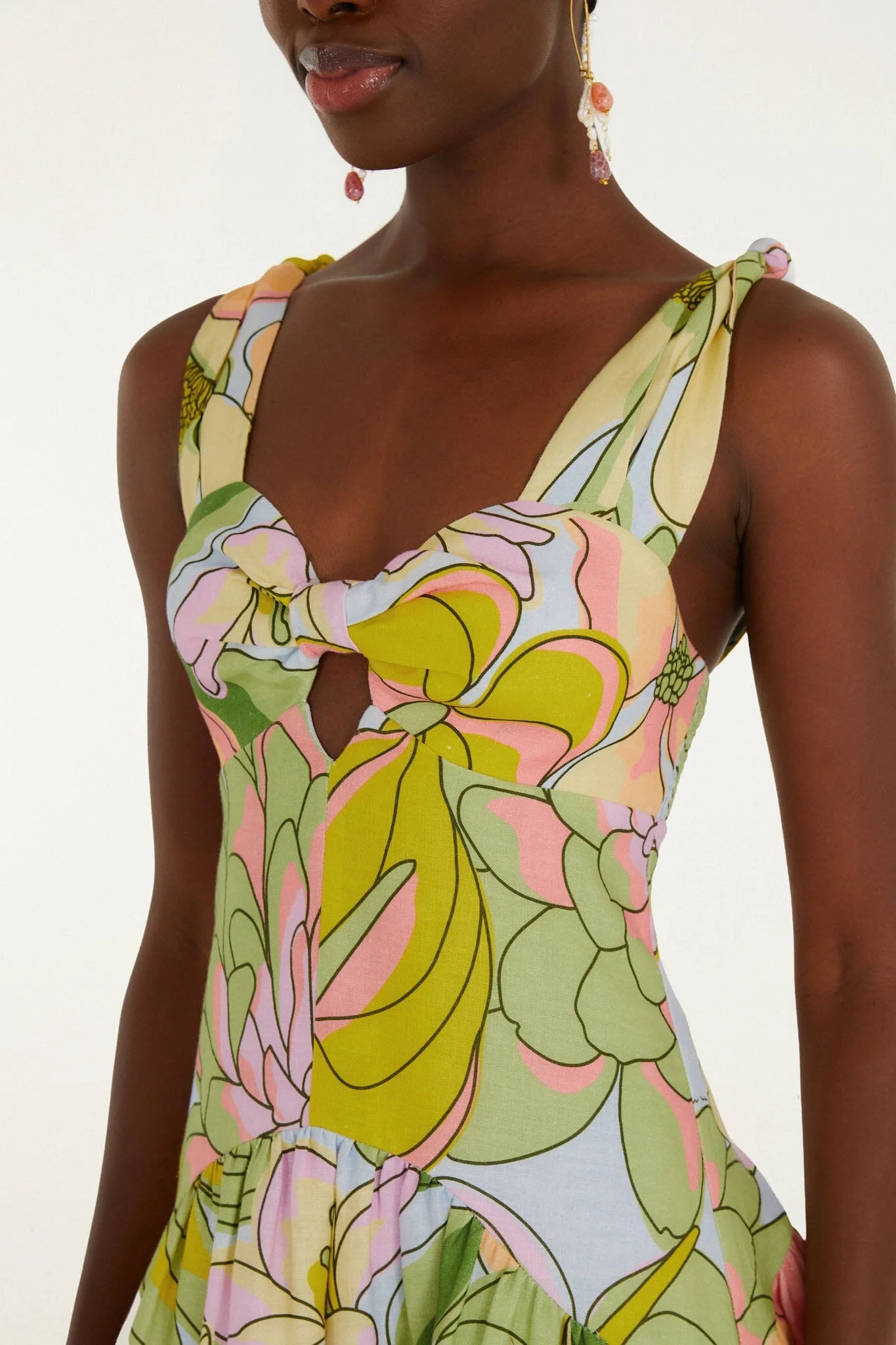 Light Blue Spring Affair Cut-Out  Mini Dress - Image 3
