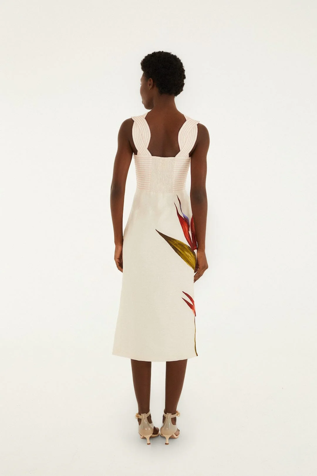 Sand Strelitzia Midi Dress - Image 3