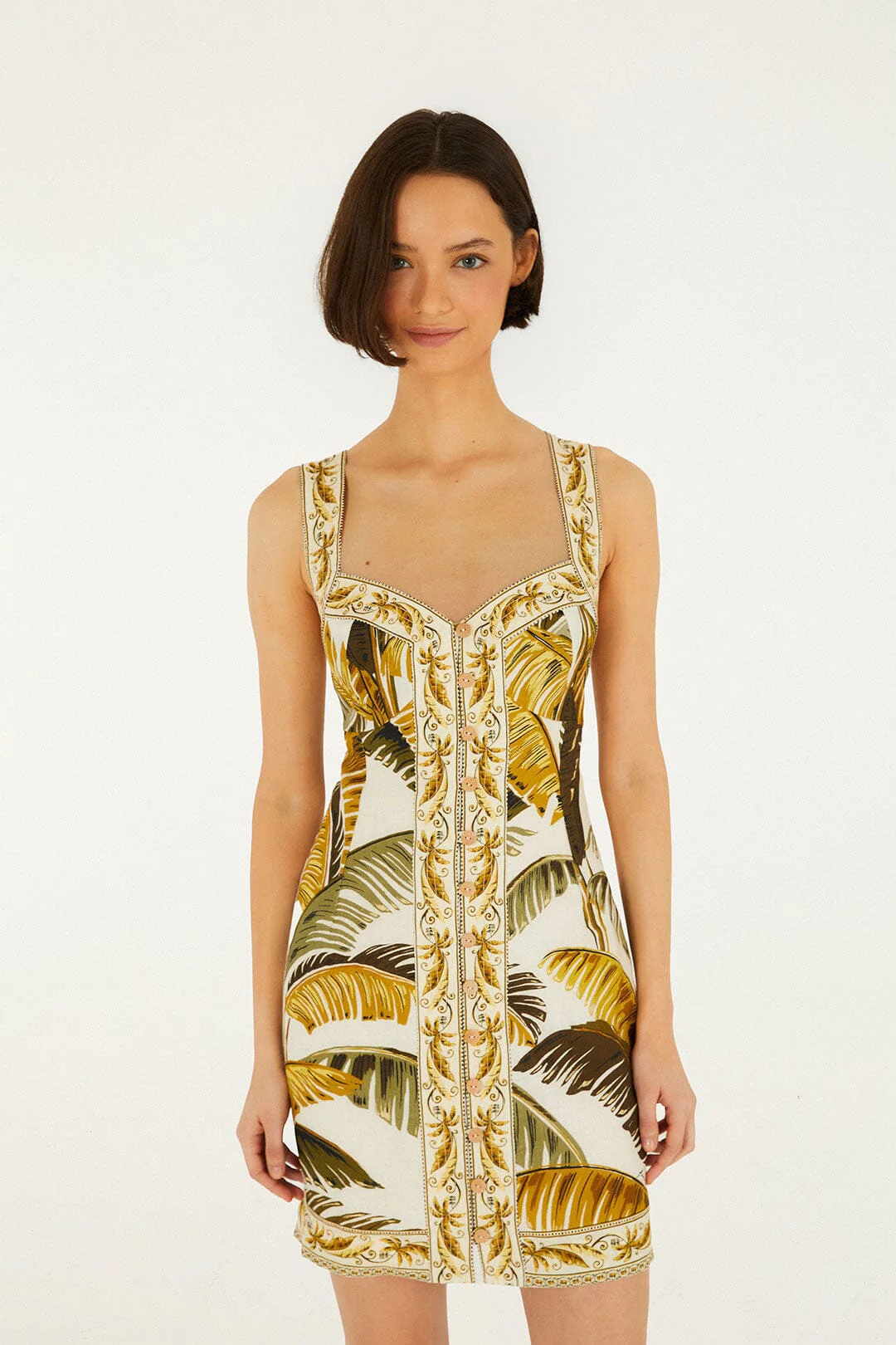 Off-White Trancoso Buttoned Mini Dress - Image 3