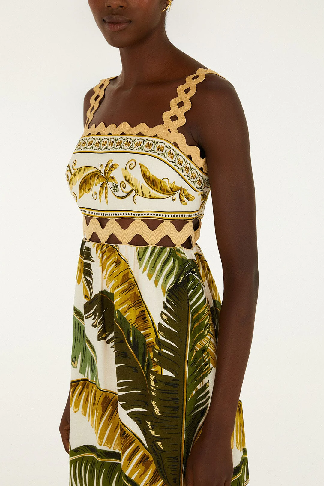 Sand Trancoso Wavy Trim Maxi Dress - Image 3