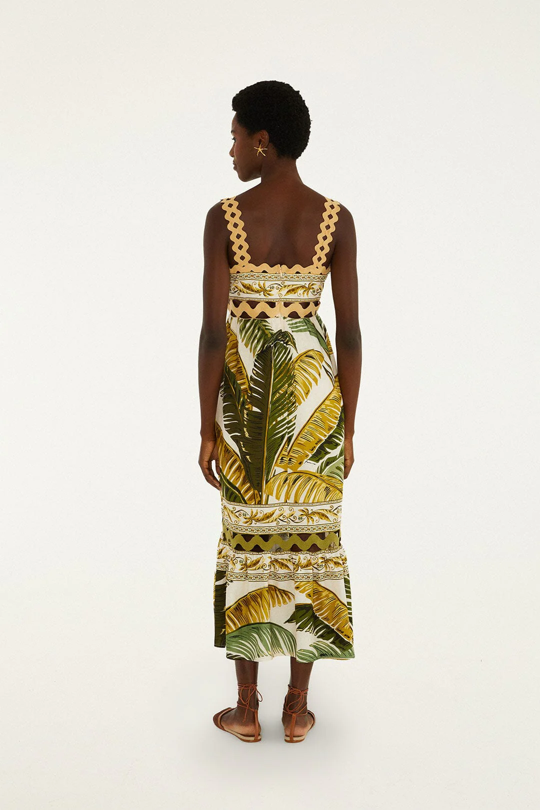 Sand Trancoso Wavy Trim Maxi Dress - Image 4