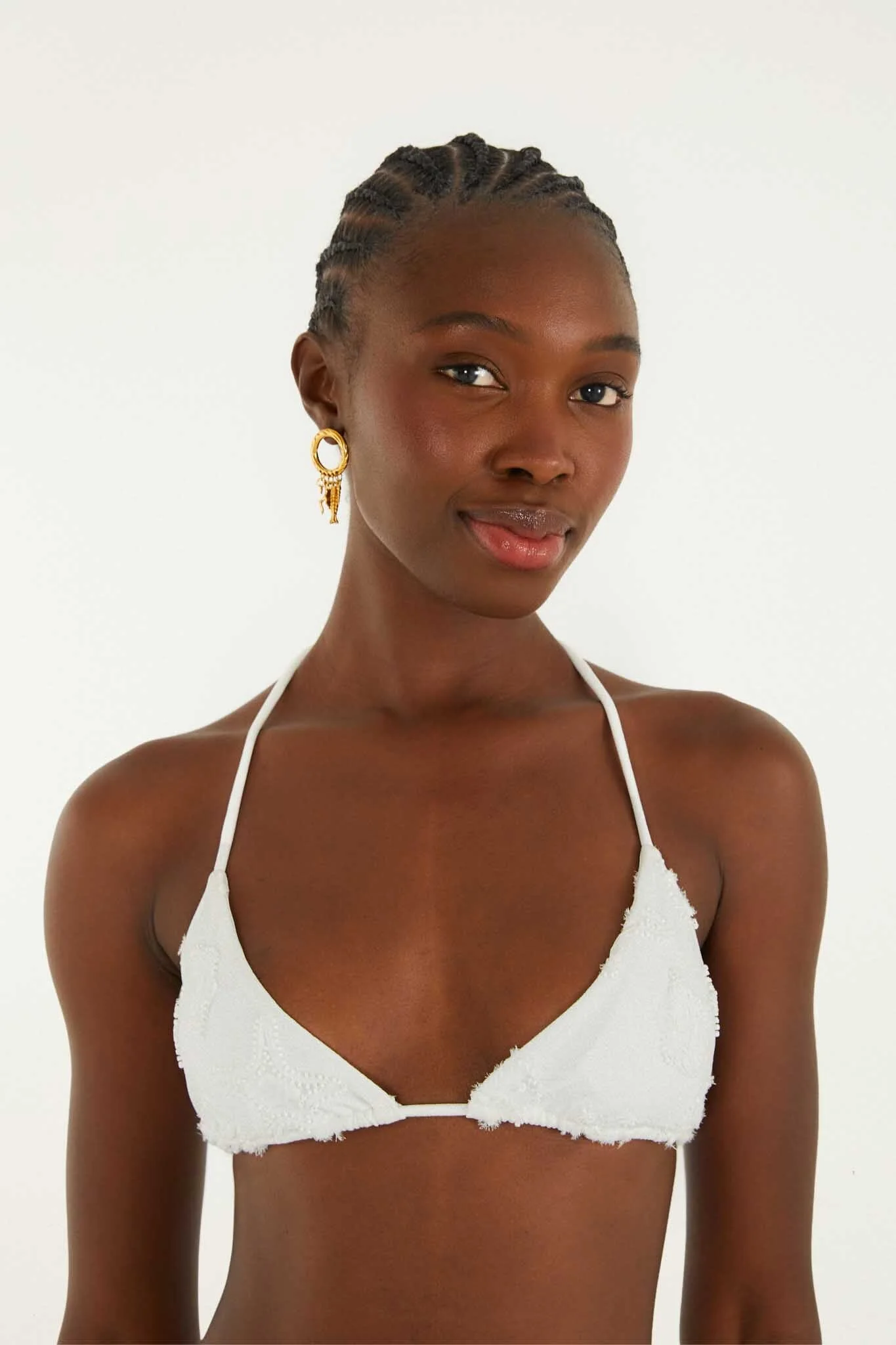 Triangle Bikini Top With Tie On The Neck - Image 3