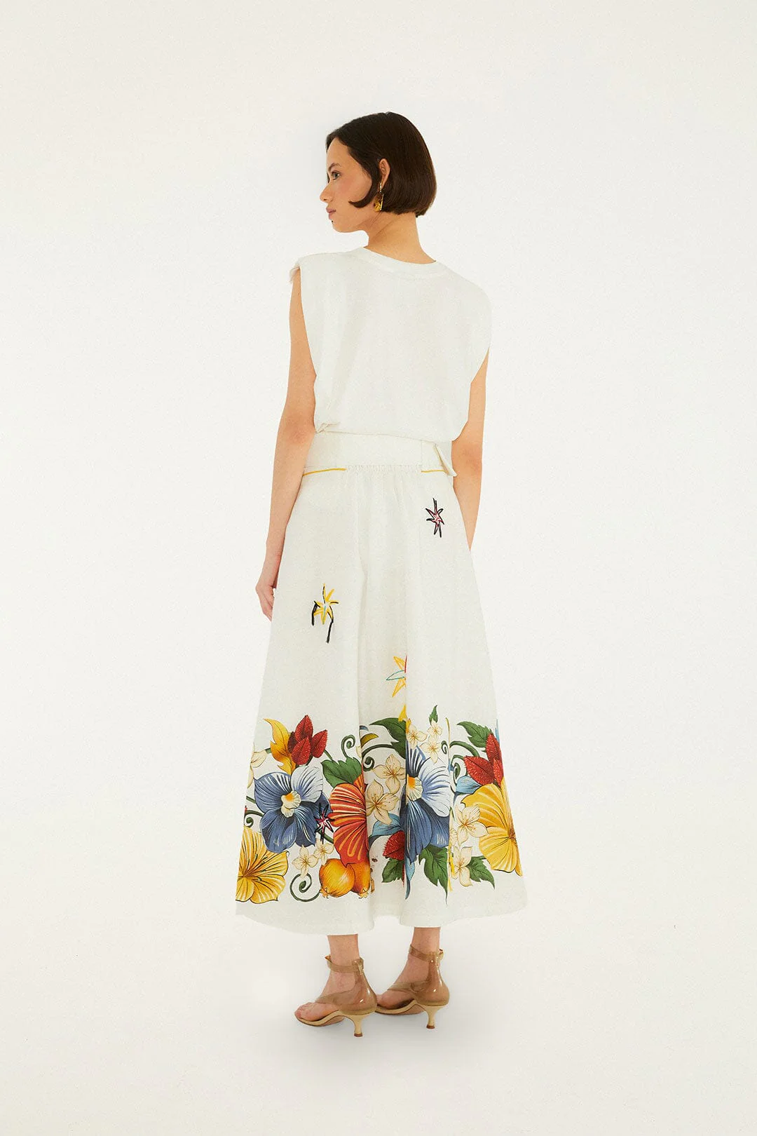 Off-White Tropi Embroidered Maxi Skirt - Image 3
