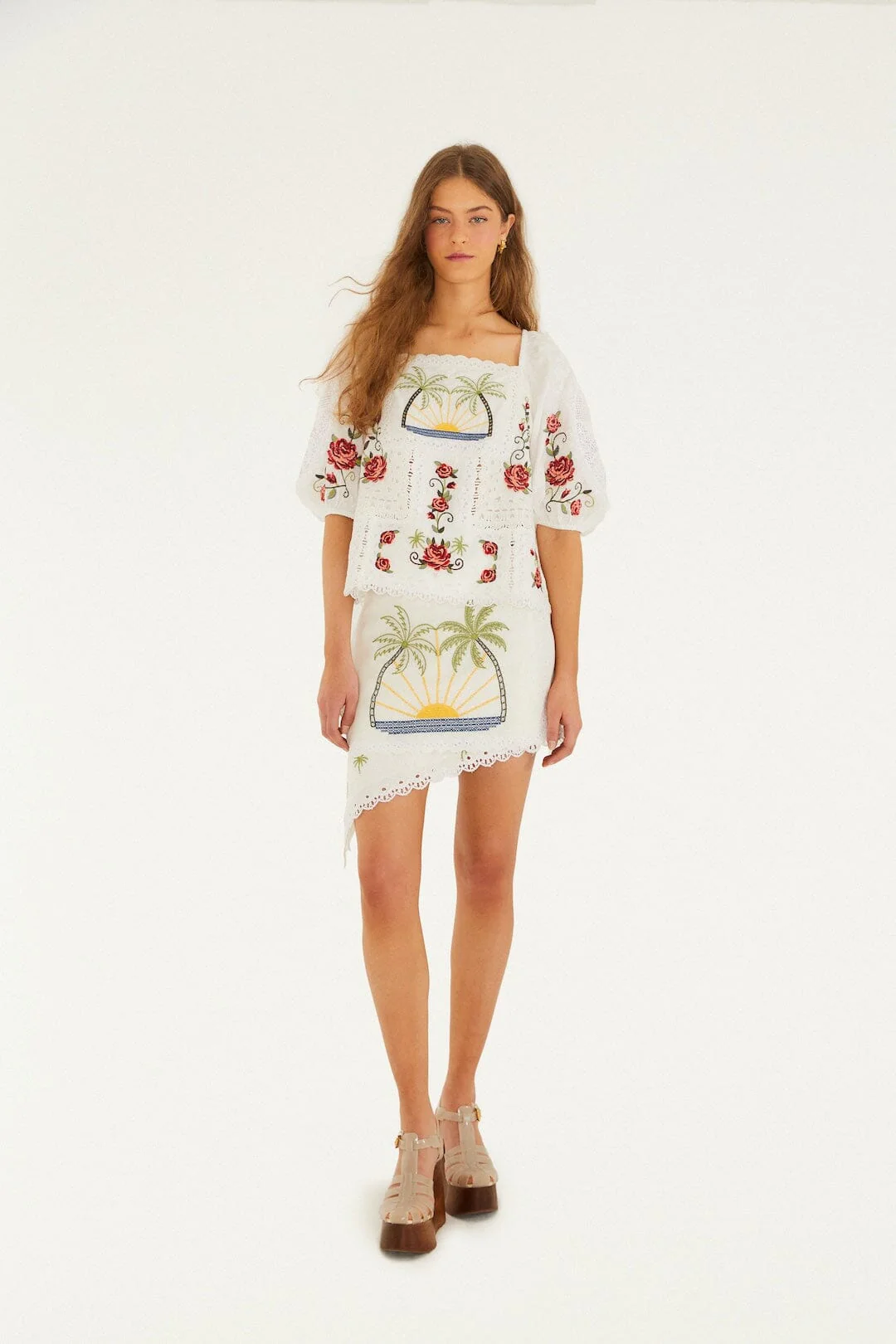 Off-White Tropi Scarf Embroidered Mini Skirt - Image 2