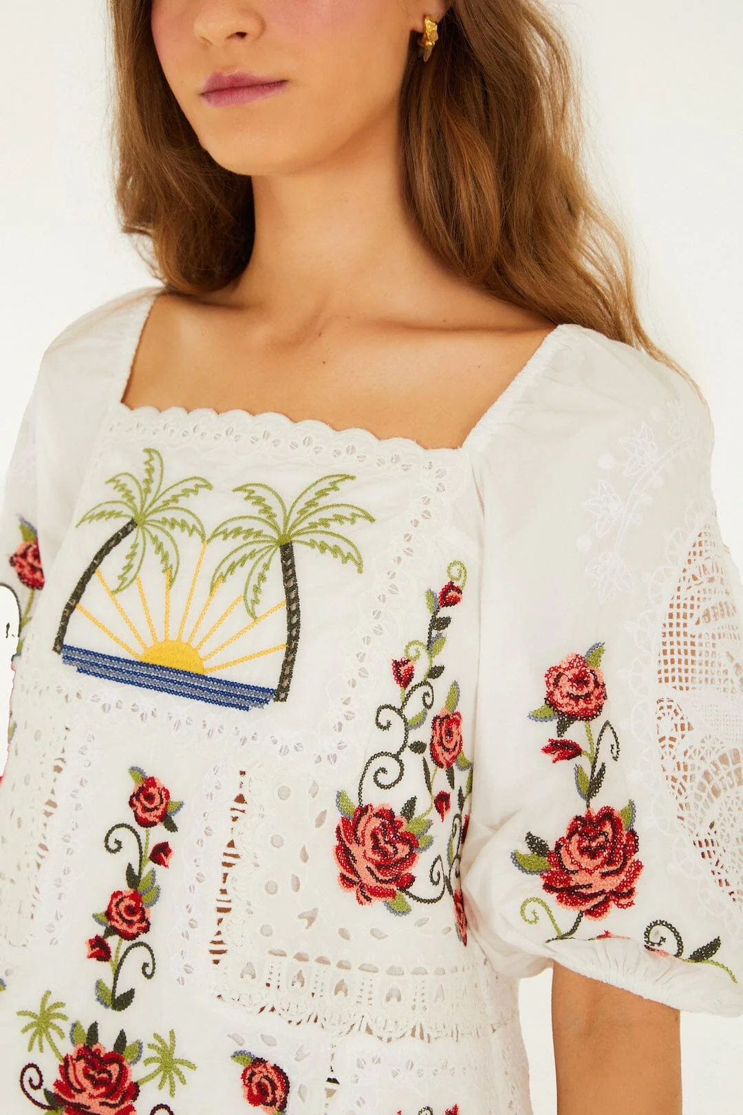 Off-White Tropi Scarf Embroidered  Blouse - Image 2