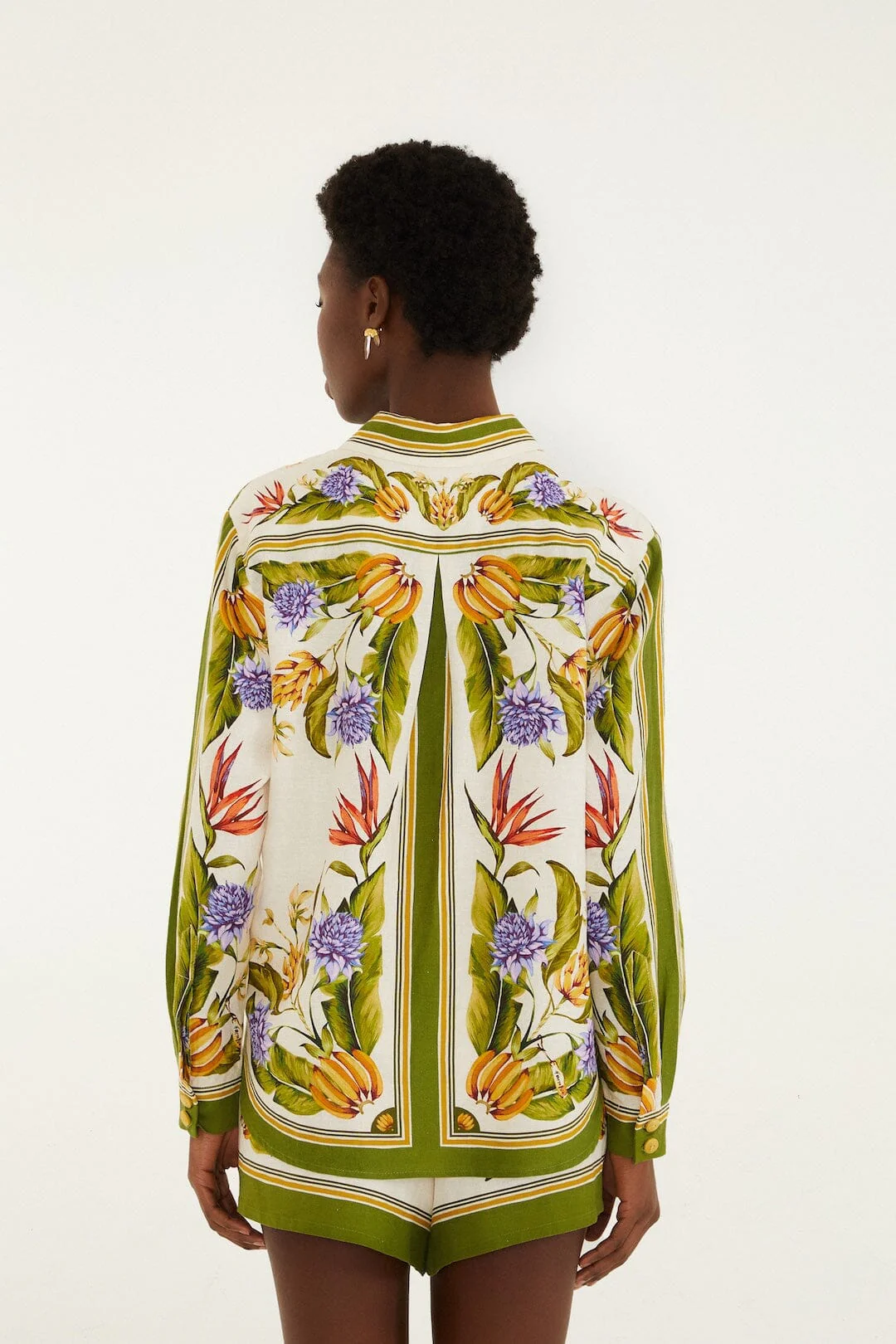 Sand Tropical Scarf Shirt - Image 3
