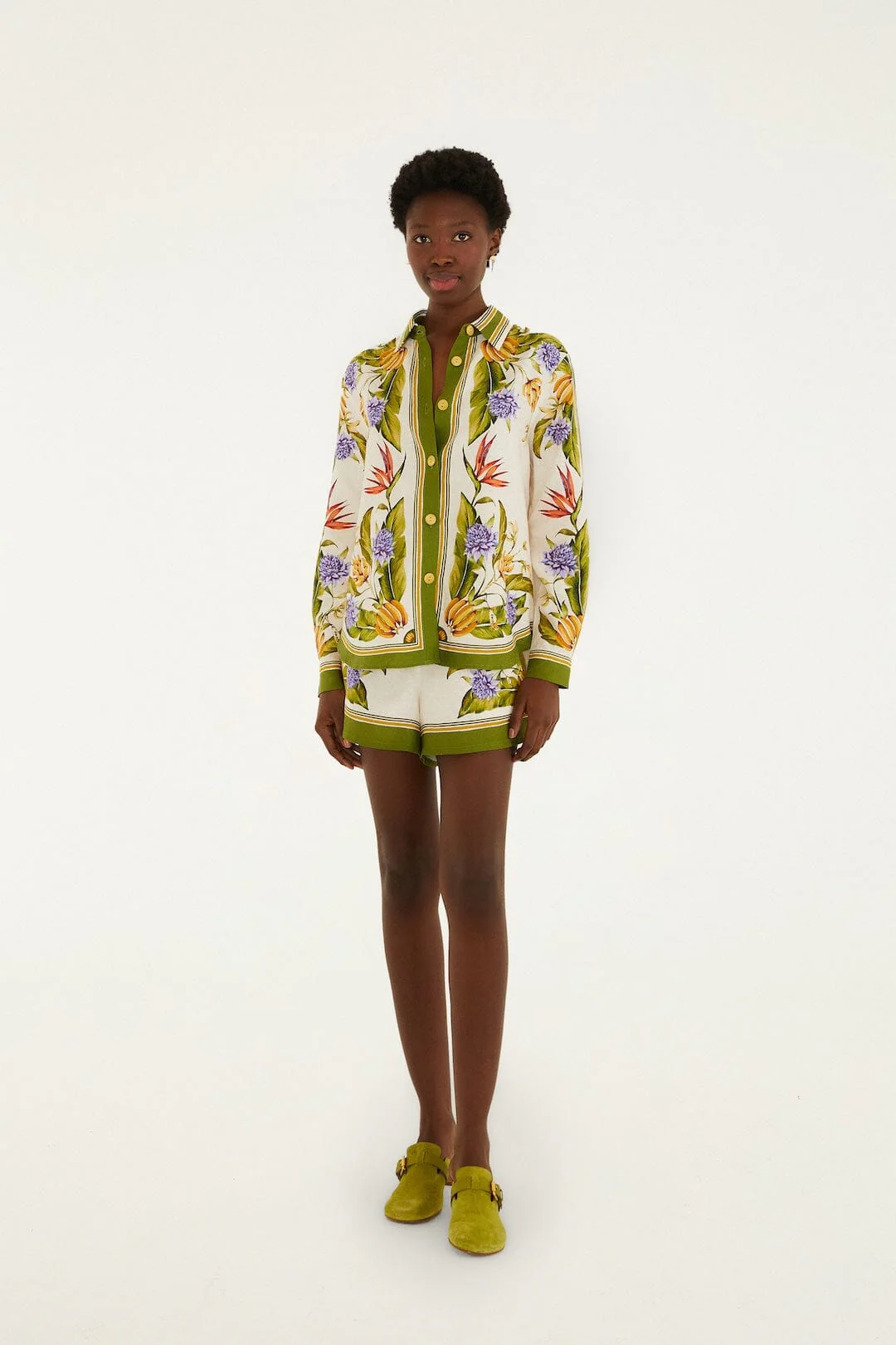 Sand Tropical Scarf Shirt - Image 4