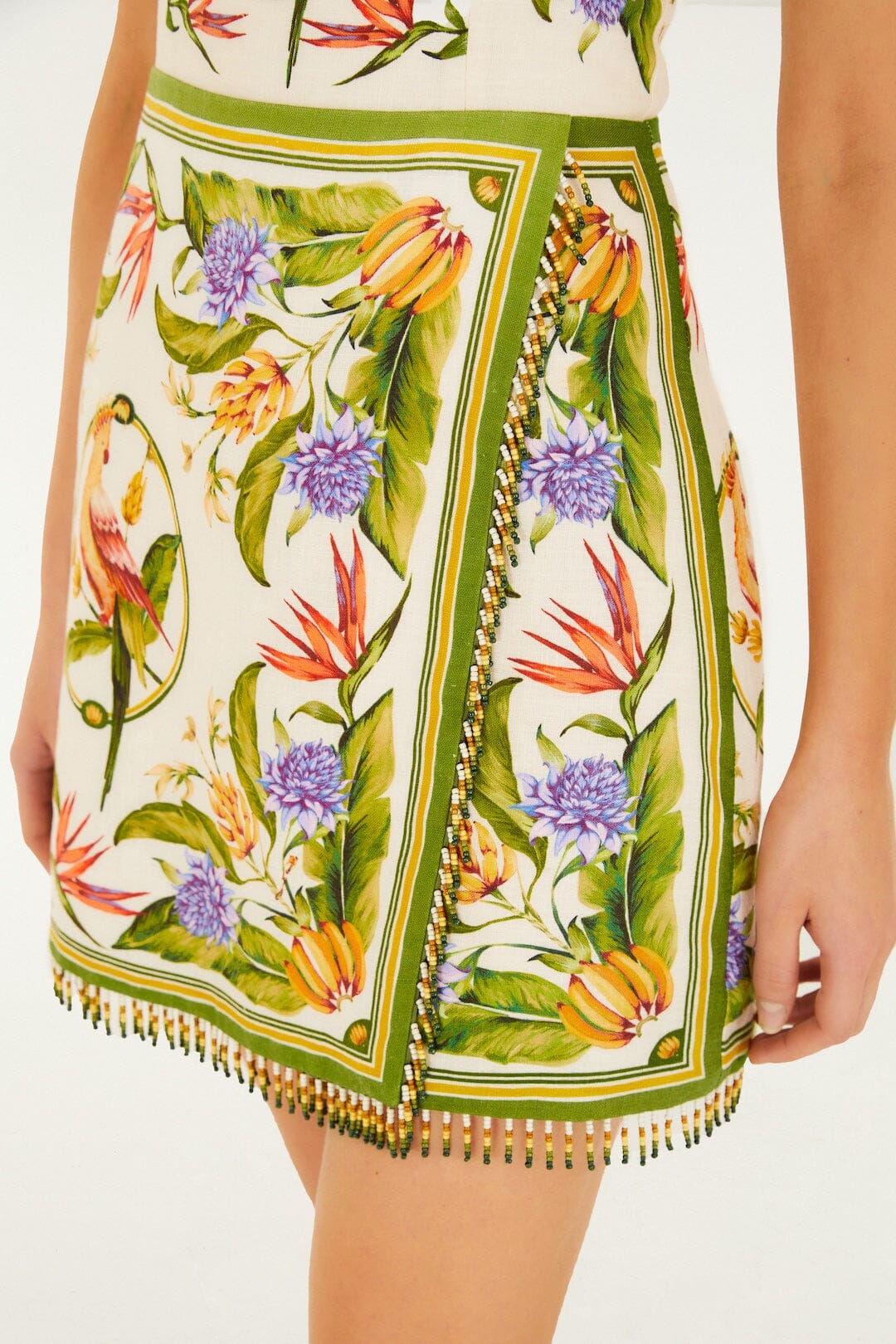 Sand Tropical Scarf Sleeveless Mini Dress - Image 4
