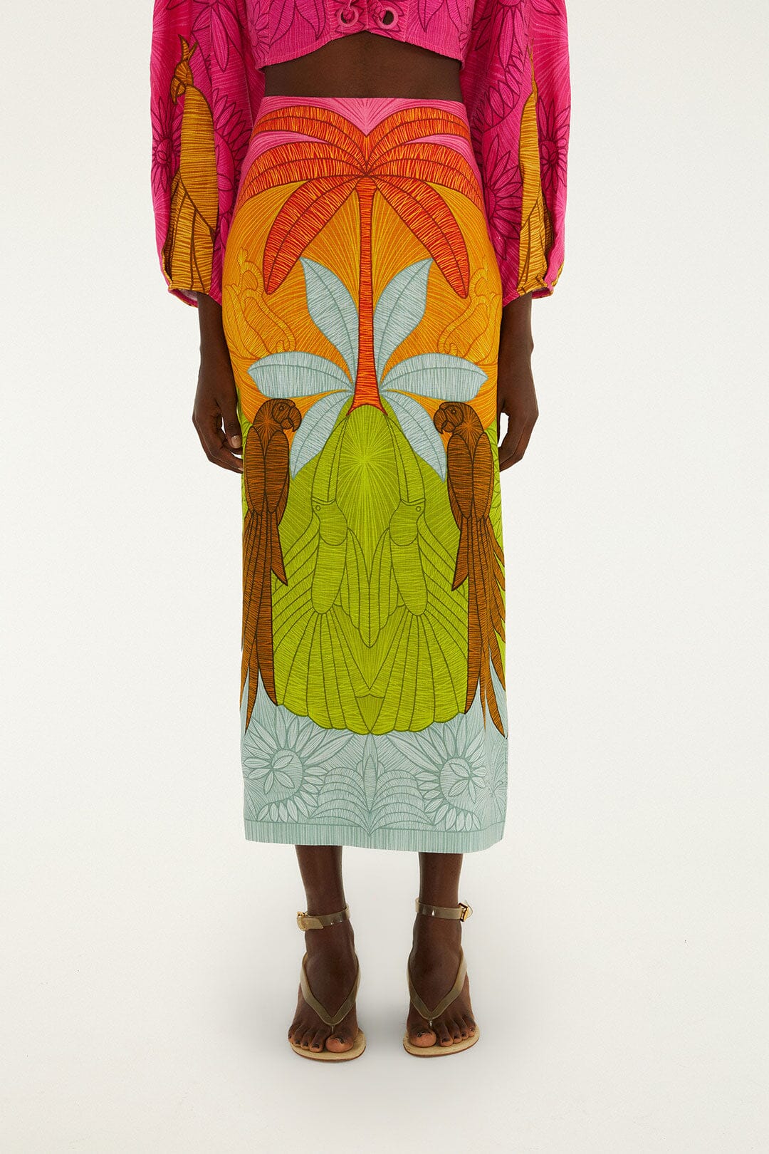 Multicolor Usiacuri Midi Skirt - Image 2