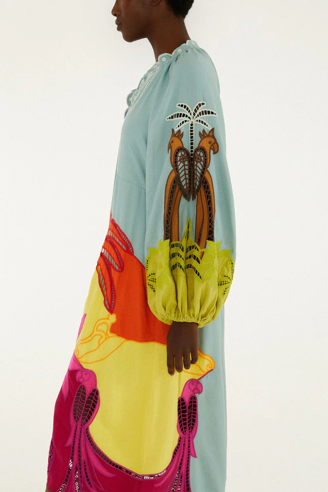 Multicolor Usiacuri Embroidered Richelieu Maxi Dress - Image 2