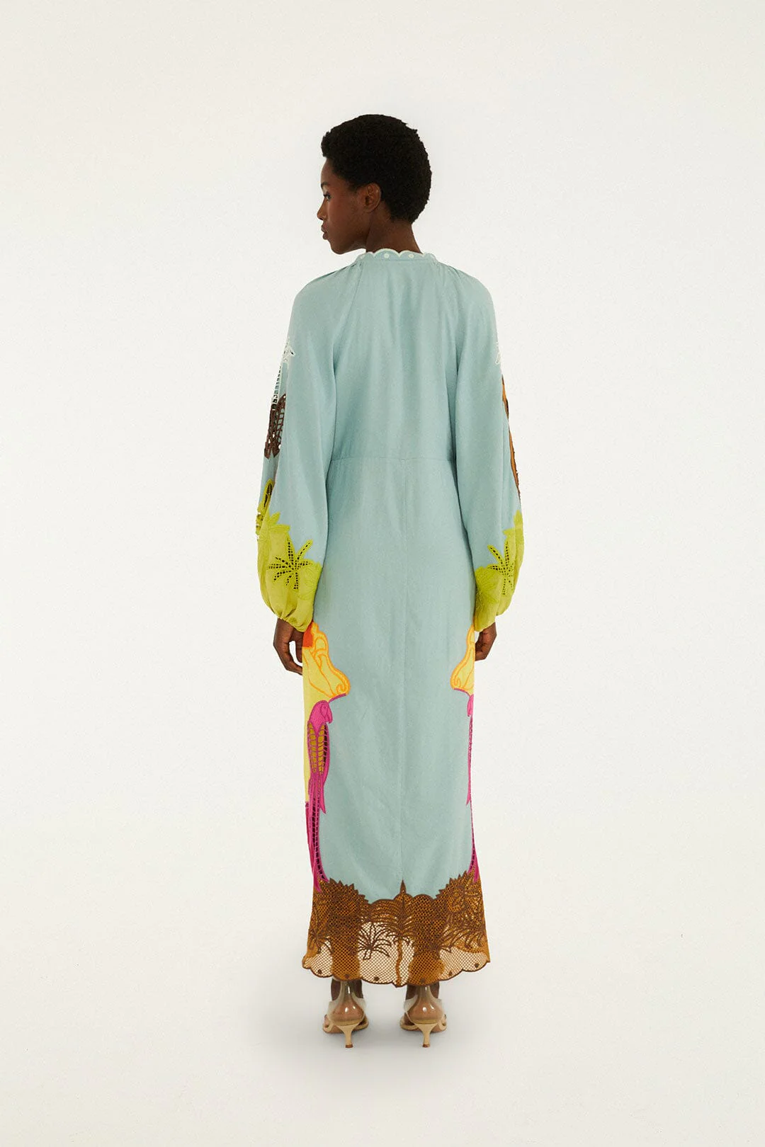 Multicolor Usiacuri Embroidered Richelieu Maxi Dress - Image 3