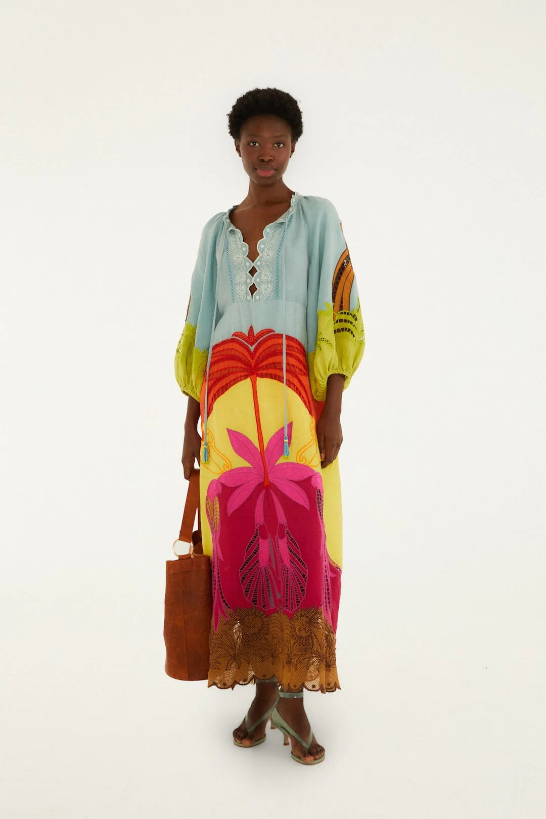 Multicolor Usiacuri Embroidered Richelieu Maxi Dress - Image 5