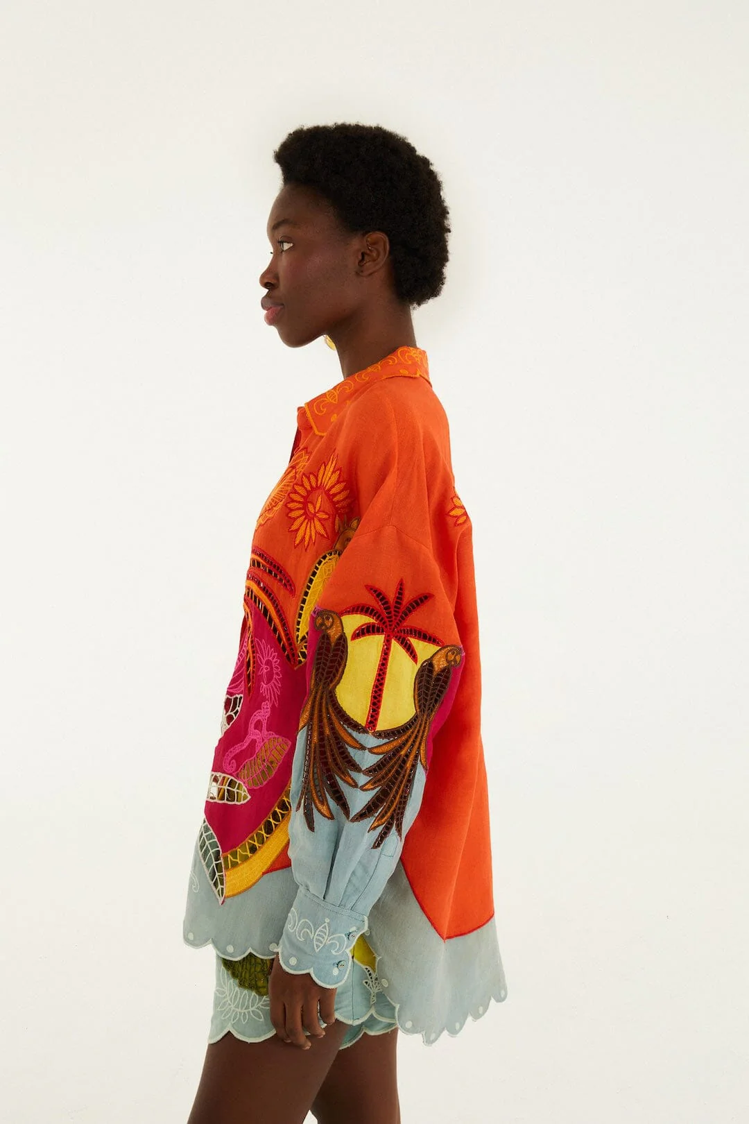 Multicolor Usiacuri Embroidered Richelieu Shirt - Image 5