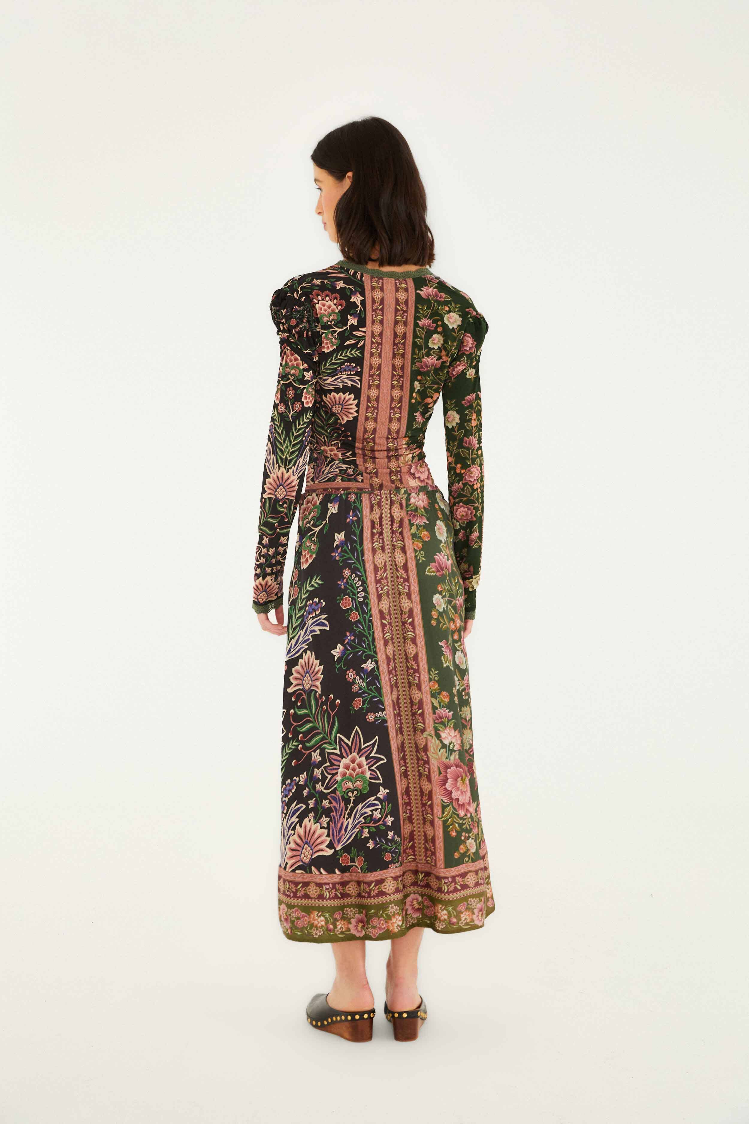 Mixed Winter Garden  Midi Skirt - Image 4