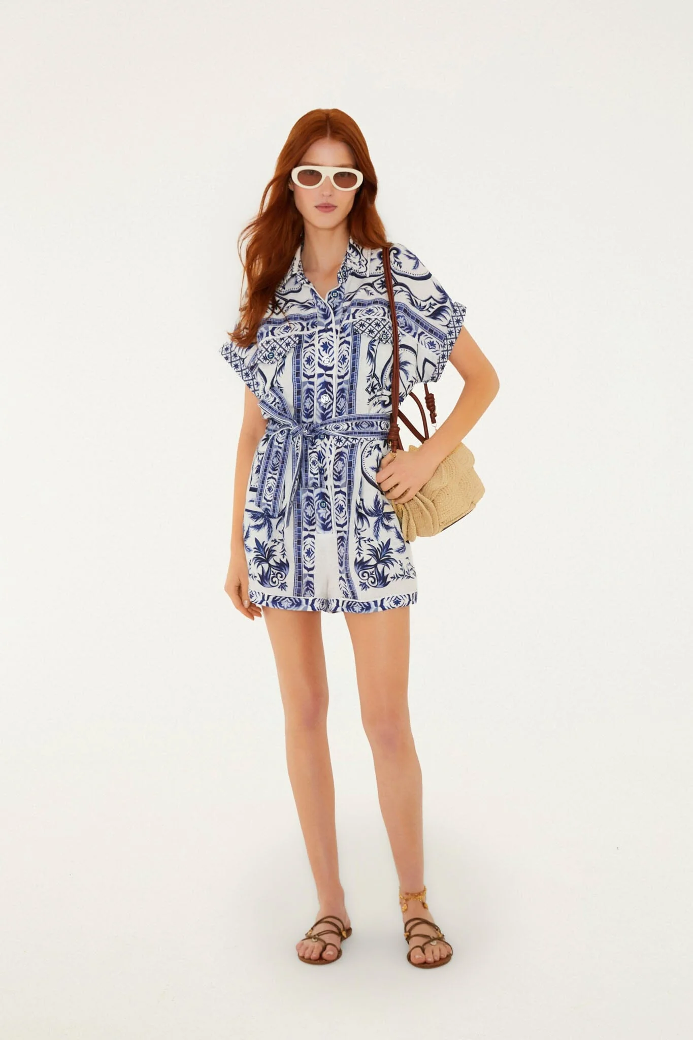 Off-White Wonderful City Belted  Romper - Image 3